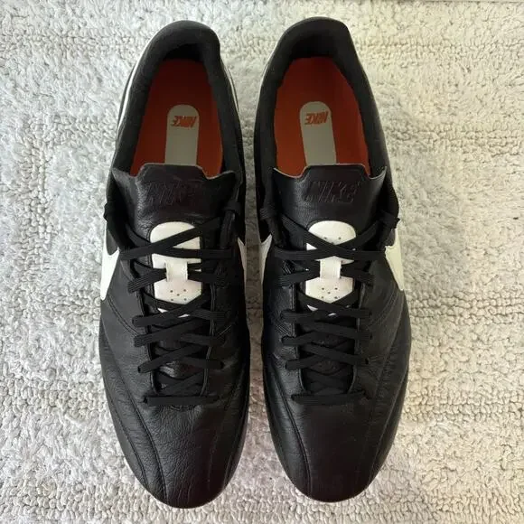RARE! Nike Premier FG Soccer Cleats Black White Kangaroo Leather Men’s US 14